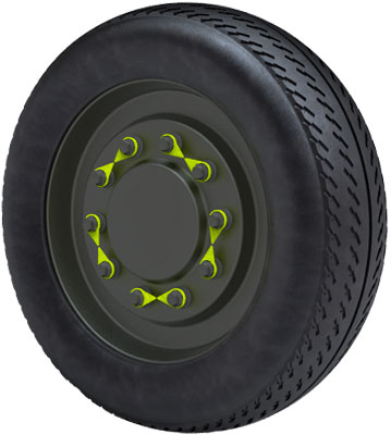 Picture of a wheel with Checkpoints