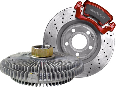 Picture of Mercedes-Benz clutch fan and caliper