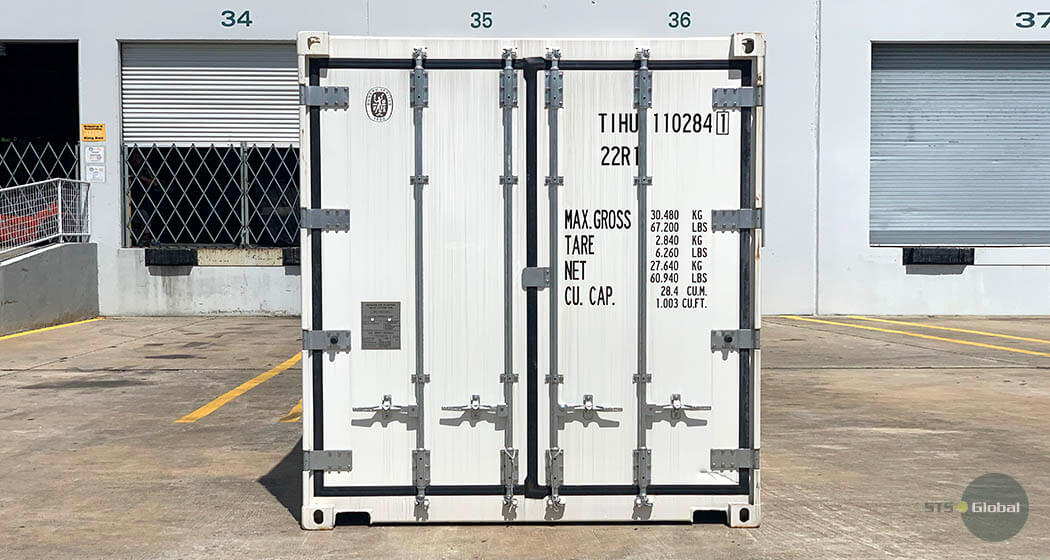 Refrigerated container front view