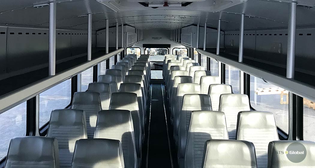 Blue Bird bus interior view