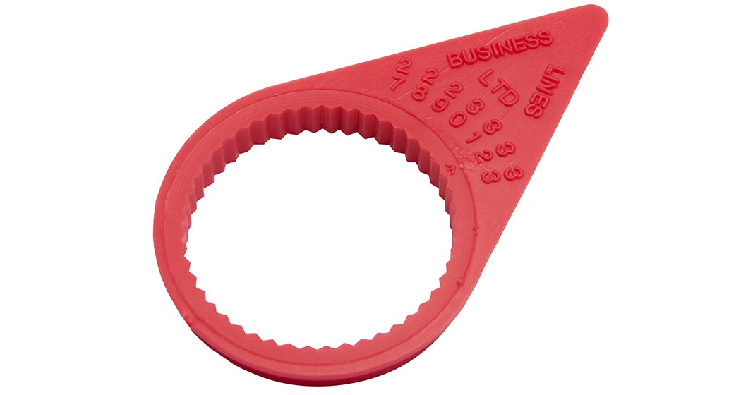 Checkpoint wheel nut red