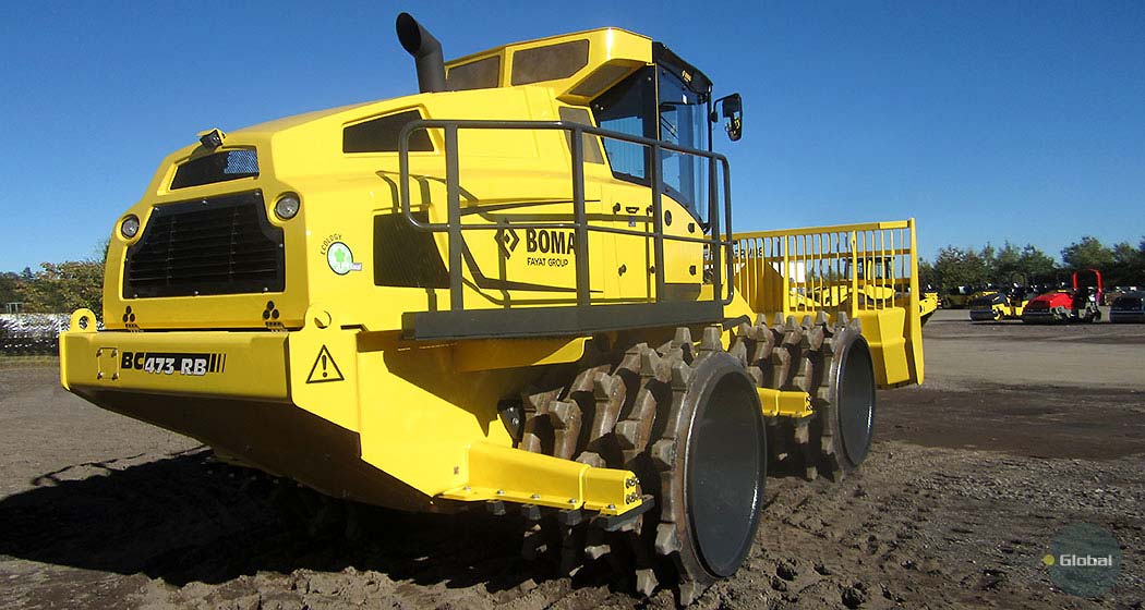 Bomag landfill compactor rear view