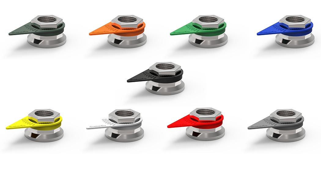 Wheel nuts different colors